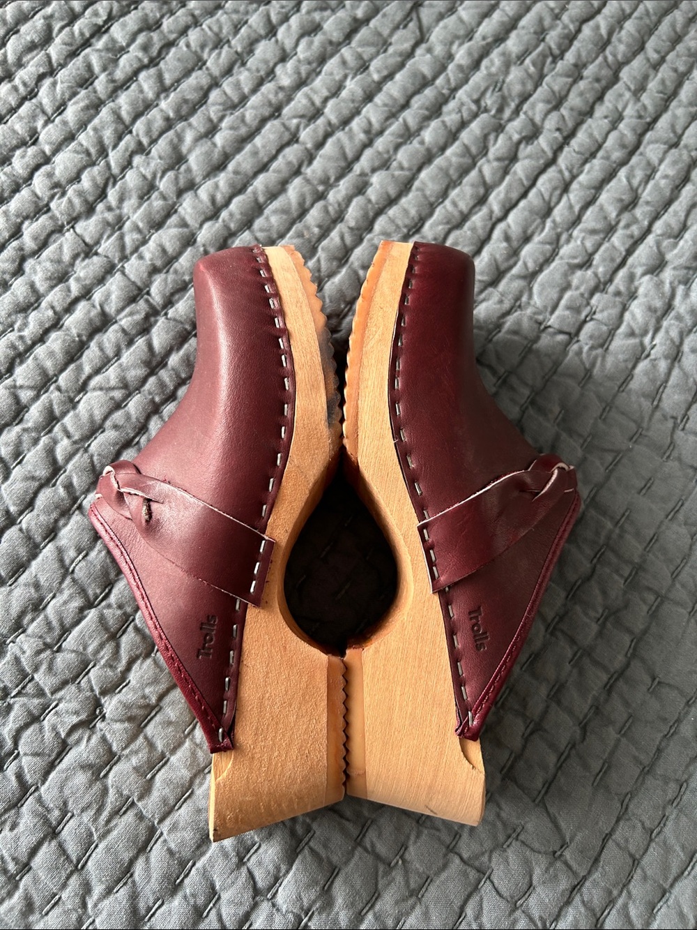 Trolls by Samhall Swedish Clogs Burgundy size 37 - Picture 4 of 7